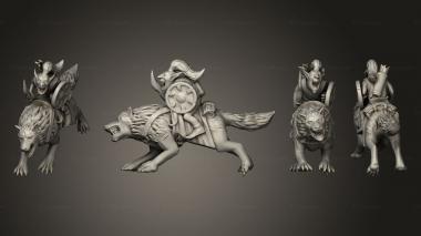 Military figurines Wolf Rider Goblin 01 3d model