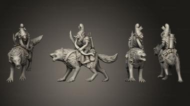 Military figurines Wolf Rider Goblin 02 3d model