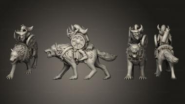 Military figurines Wolf Rider Goblin 05 3d model