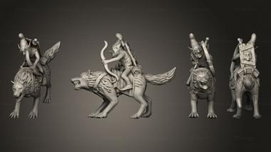 Military figurines Wolf Rider Goblin 06 3d model