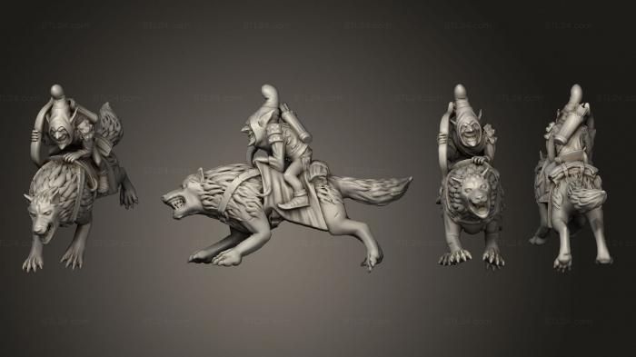 Military figurines (Wolf Rider Goblin 08, STKW_15053) 3D models for cnc