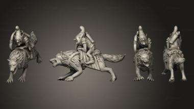 Military figurines Wolf Rider Goblin 08 3d model