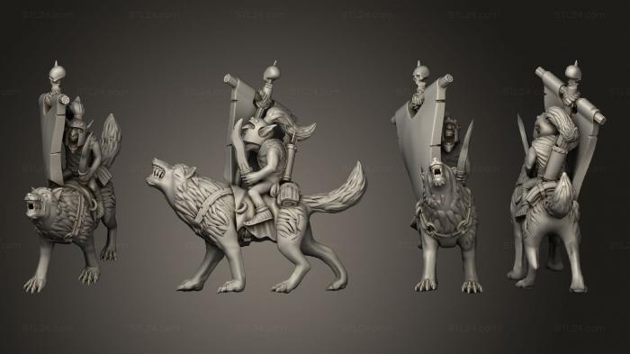 Military figurines (Wolf Rider Goblin 09, STKW_15054) 3D models for cnc