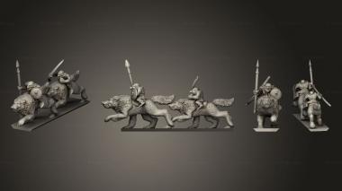 Military figurines Wolf Riders Strip 2 3d model