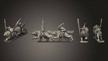 Military figurines Wolf Riders Strip 3 3d model