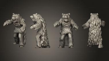 Military figurines Wolf Skin warrior 3d model