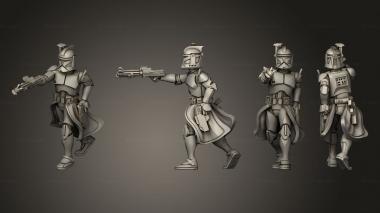 Military figurines Wolfpack Commander 3d model