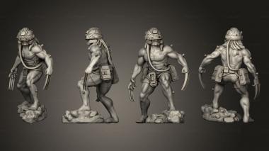 Military figurines Wolverine Weapon X The Feral Badger 3d model