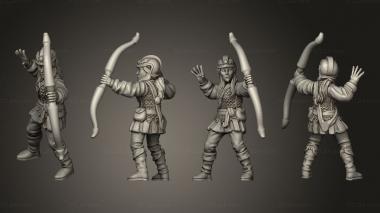 Military figurines Wood Elf  01 3d model