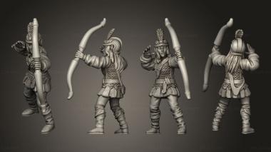 Military figurines Wood Elf  03 3d model
