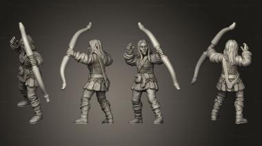 Military figurines Wood Elf  05 3d model