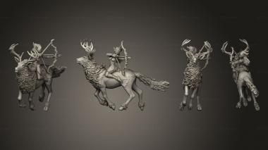Military figurines Wood Elf  07 3d model