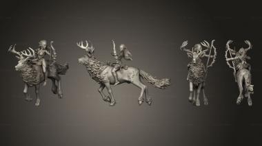 Military figurines Wood Elf  09 3d model