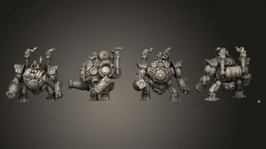 Military figurines Wood Elves Iron Golem 3d model