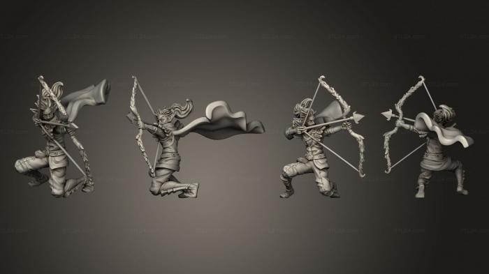 Military figurines (Wood Elves Scout Regiment 03, STKW_15086) 3D models for cnc