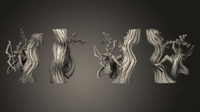 Military figurines (Wood Elves Scout Regiment 04, STKW_15087) 3D models for cnc