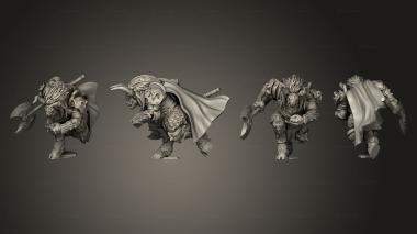 Military figurines Wooly Minotaur Paladin Charge 3d model