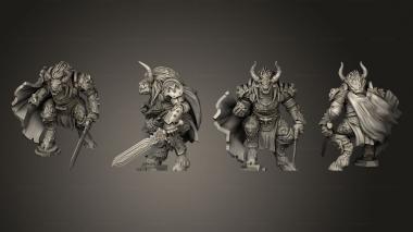 Military figurines Wooly Minotaur Paladin 3d model
