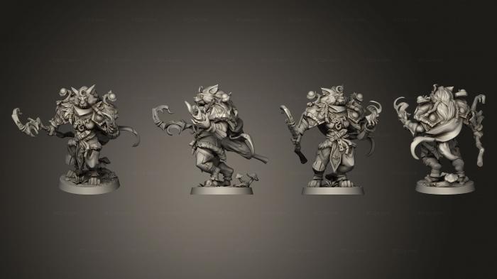 Military figurines (worgen druid b, STKW_15096) 3D models for cnc