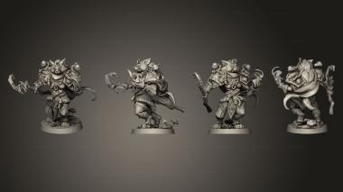 Military figurines worgen druid b 3d model