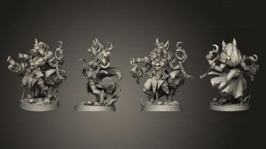 Military figurines worgen warlock b 3d model