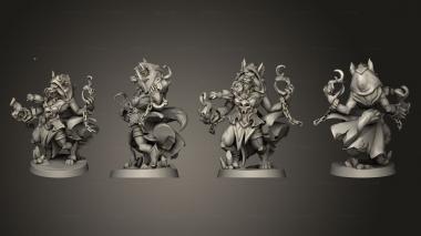 Military figurines worgen warlock hood full 3d model