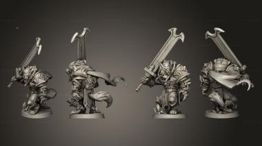 Military figurines worgen warrior b 3d model