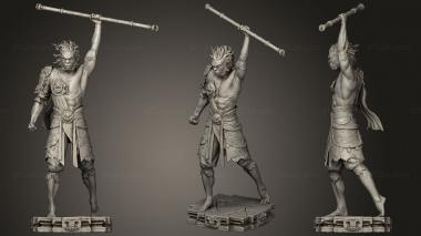 Military figurines monkey king 3d model