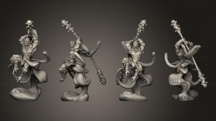 Military figurines (Wukong Journey to the West pose 4, STKW_15132) 3D models for cnc