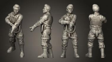 Military figurines Xeon wing idle pose 4 3d model