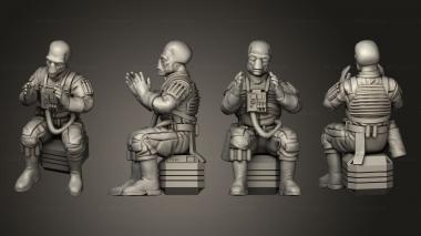 Military figurines Xeon wing idle pose 5 3d model