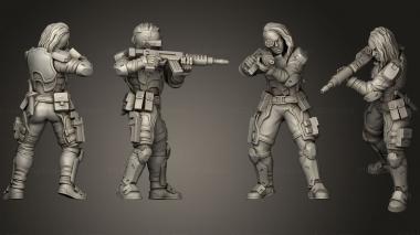 Military figurines Mrs Smith 2 3d model