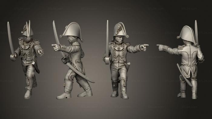 Military figurines (XW Command Drummer 03, STKW_15220) 3D models for cnc