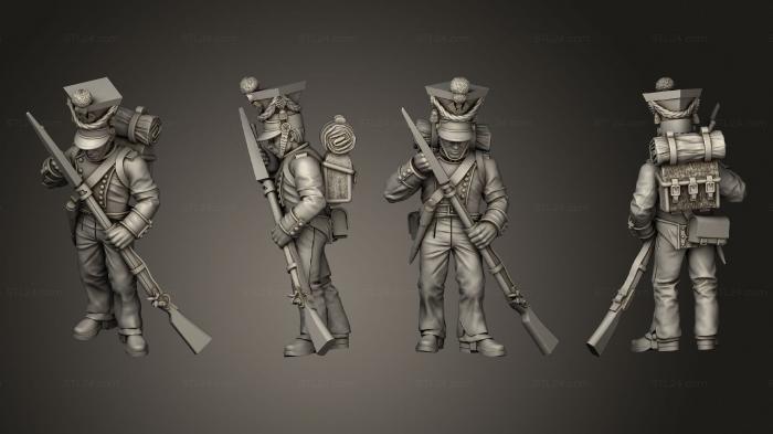 Military figurines (XW Command Drummer 16, STKW_15233) 3D models for cnc