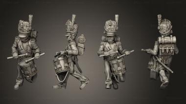 Military figurines XW Command Drummer 19 3d model