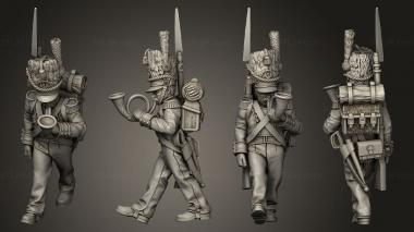 Military figurines XW Command Drummer 20 3d model