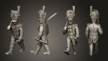 Military figurines XW Command Drummer 22 3d model