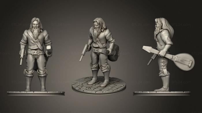 Military figurines (Music man with pistolgk, STKW_1524) 3D models for cnc