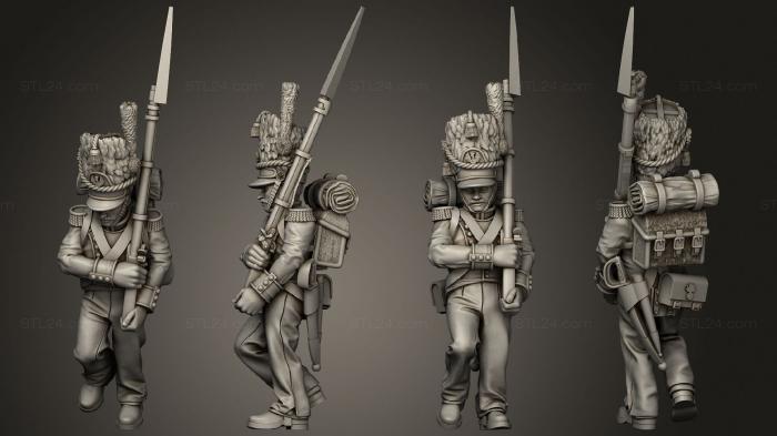 Military figurines (XW Command Drummer 26, STKW_15243) 3D models for cnc