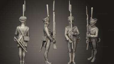 Military figurines musketeer 6 3d model