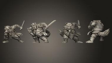 Military figurines Yokai Tanuki Sword 3d model
