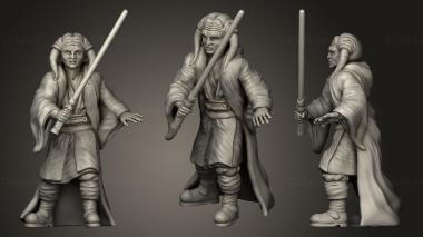 Military figurines Mystical warrior with horns 3d model