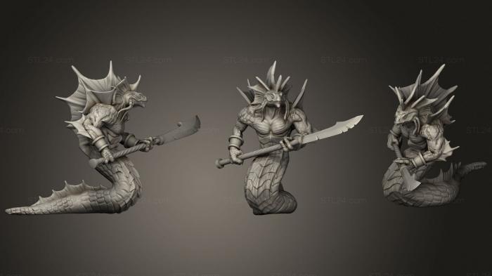 Military figurines (naga warcraft, STKW_1530) 3D models for cnc