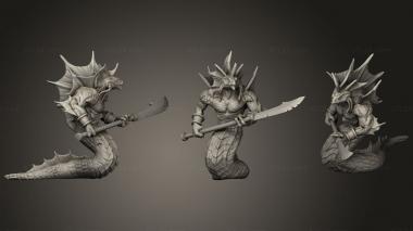 Military figurines naga warcraft 3d model
