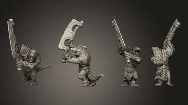 Military figurines Zobek Lizardfolk Gladiator 08 3d model