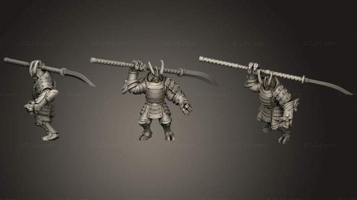 Military figurines (Naginata pose3, STKW_1533) 3D models for cnc