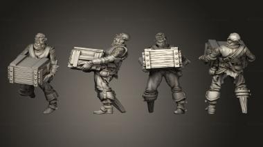 Military figurines zombi 2 3d model