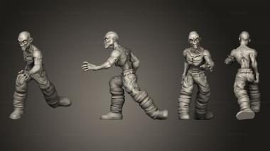 Military figurines Zombie 01 3d model