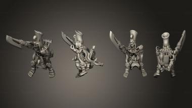 Military figurines Zombie Dragon rider 01 3d model
