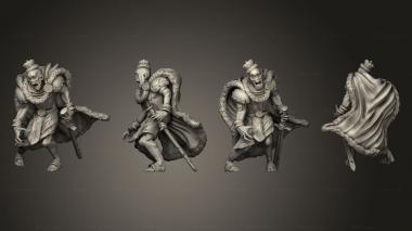 Military figurines Zombie King Walking 3d model